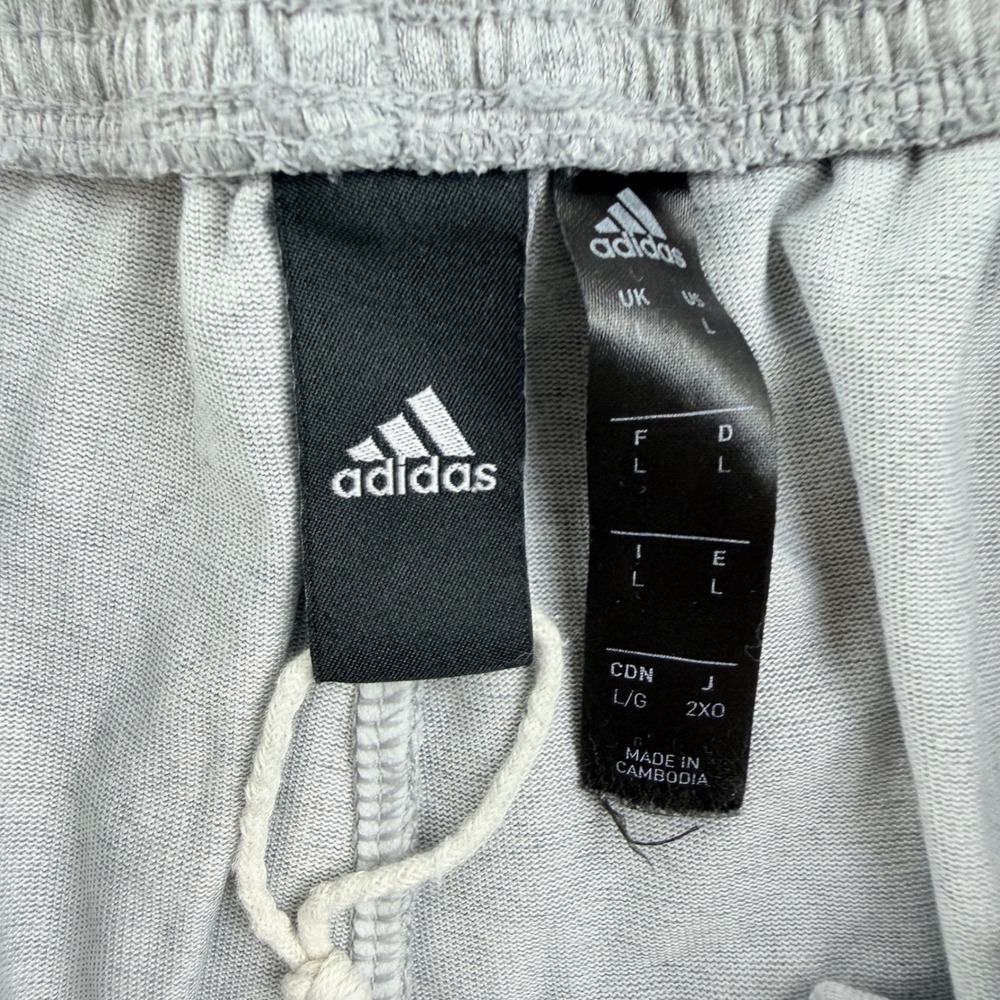 Adidas Men's Large Heather Gray Graphic Logo Jogger Sweatpants - Picture 3 of 11